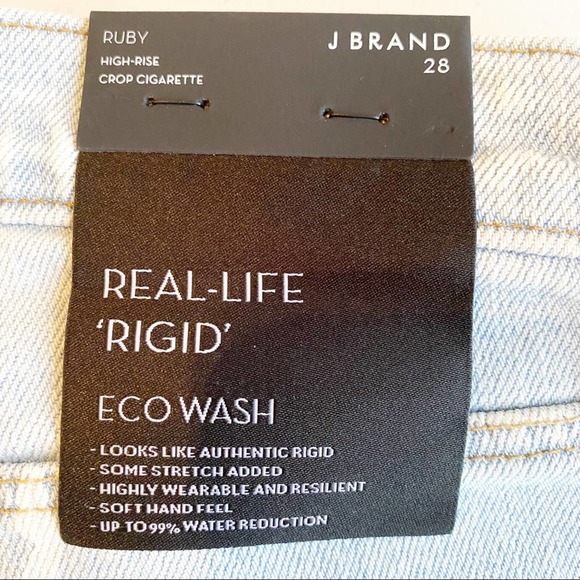 J brand painted high rise cropped cigarette jeans size 28 NWT - Picture 6 of 12